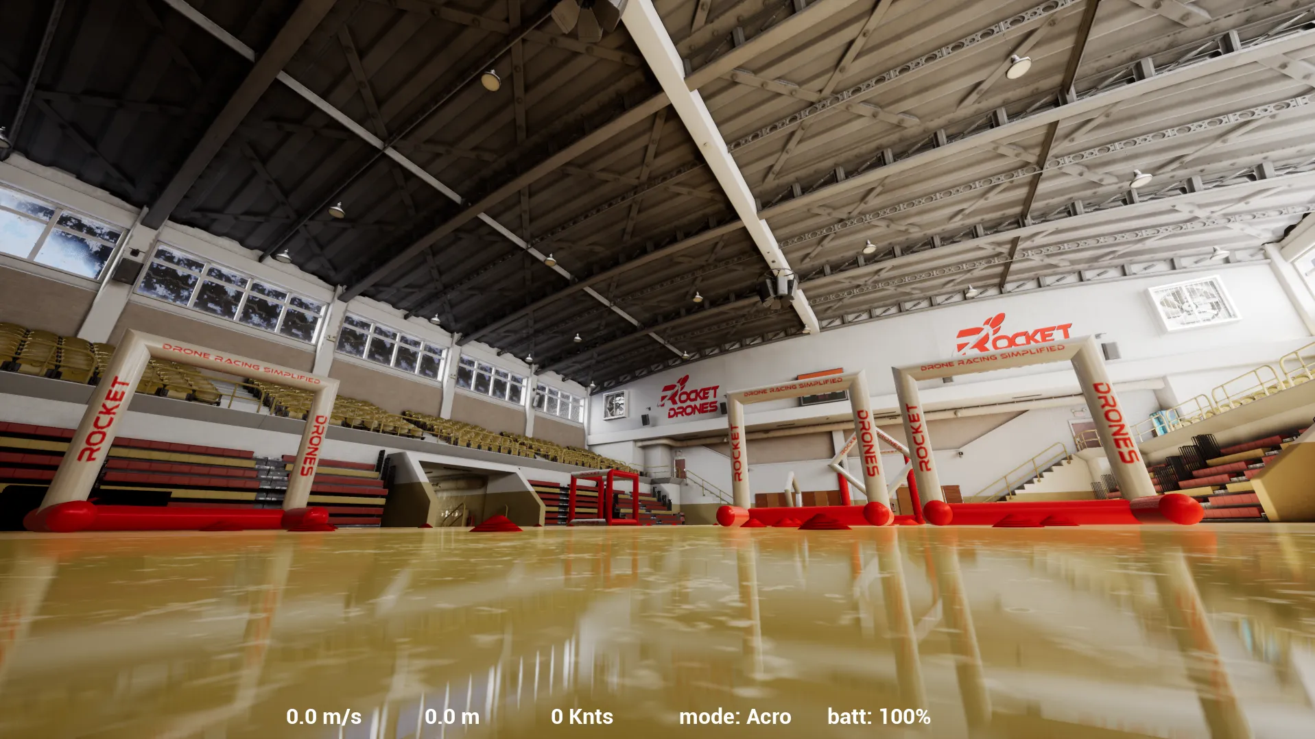 Indoor drone simulation arena for STEM and career skill training by Rocket Drones