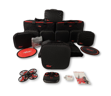 Rocket Drones Classroom Drone STEM Kit with drones, controllers, and equipment for CTE programs